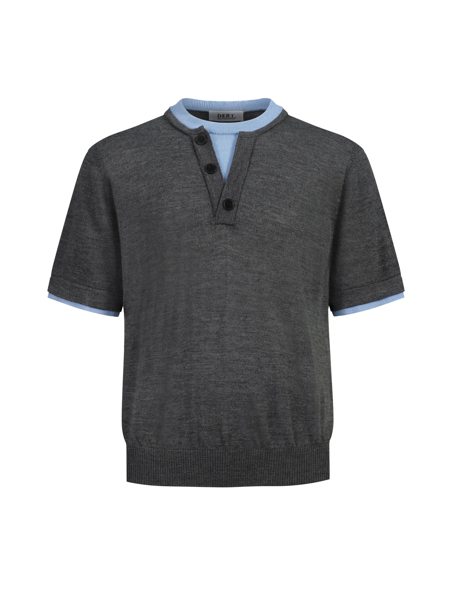 Faux Two-Piece Knit Shirt