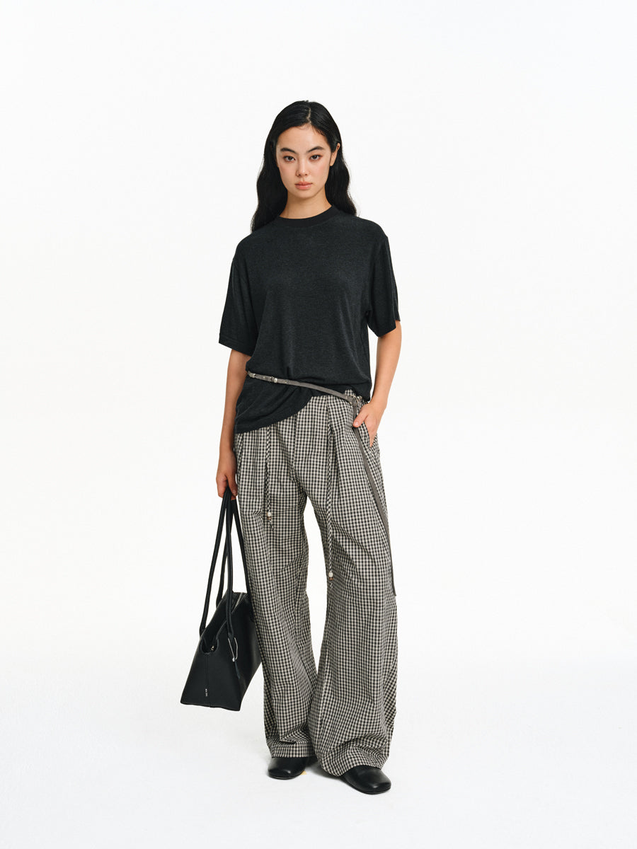 Lazy Check Casual Pants