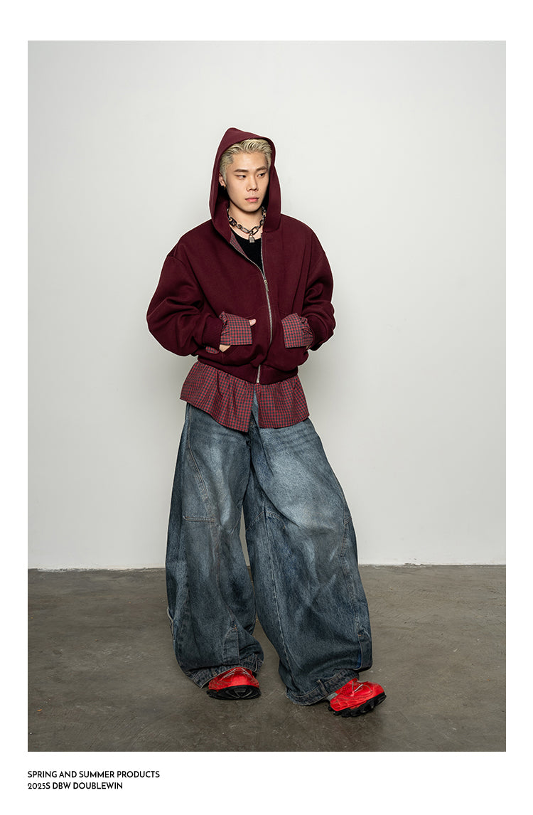 Air Layer Fake Two-Piece Sweatshirt