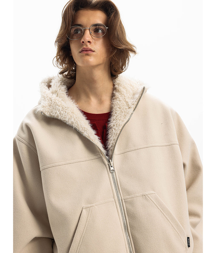 Reversible Mountain Eagle Fur Thick Jacket