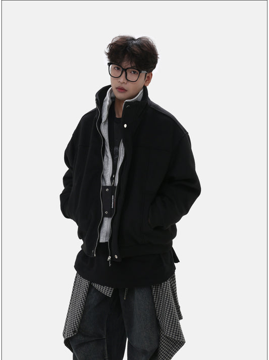 Faux Two-Piece Stitch Jacket