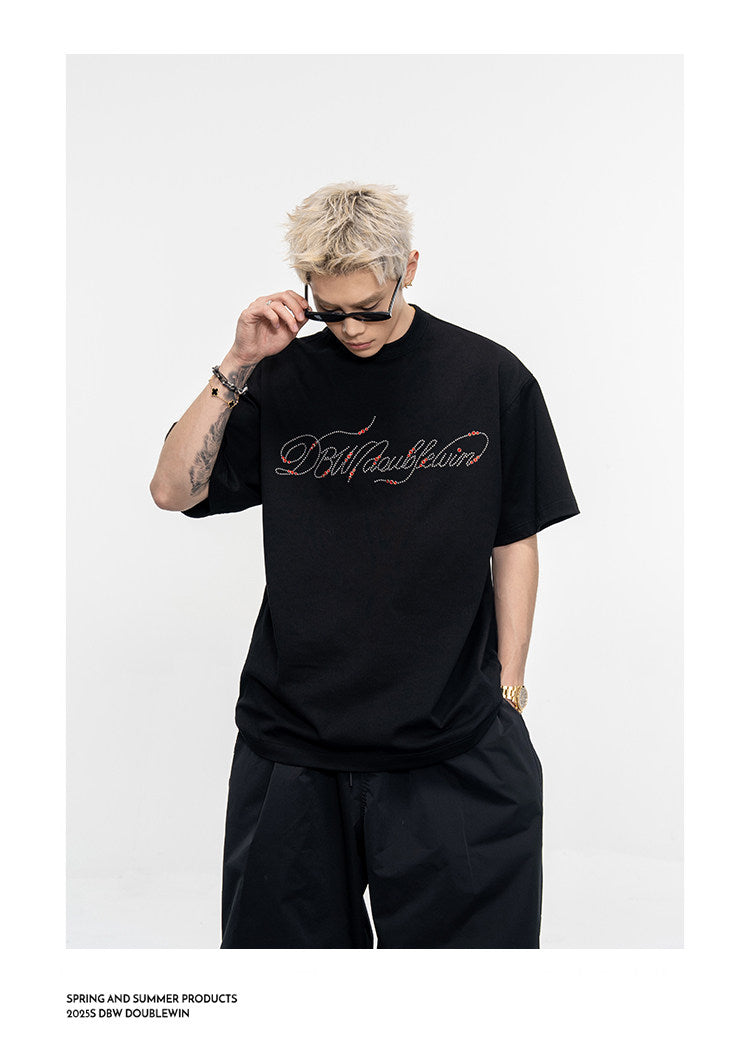 Handwritten Font Cotton T-Shirt