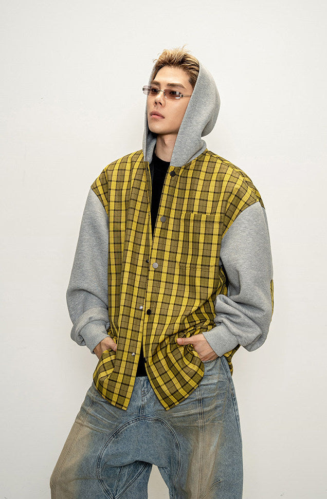 Checkered Patchwork Sweatshirt