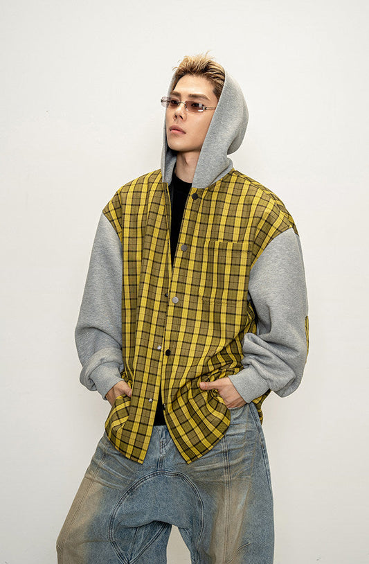 Checkered Patchwork Sweatshirt