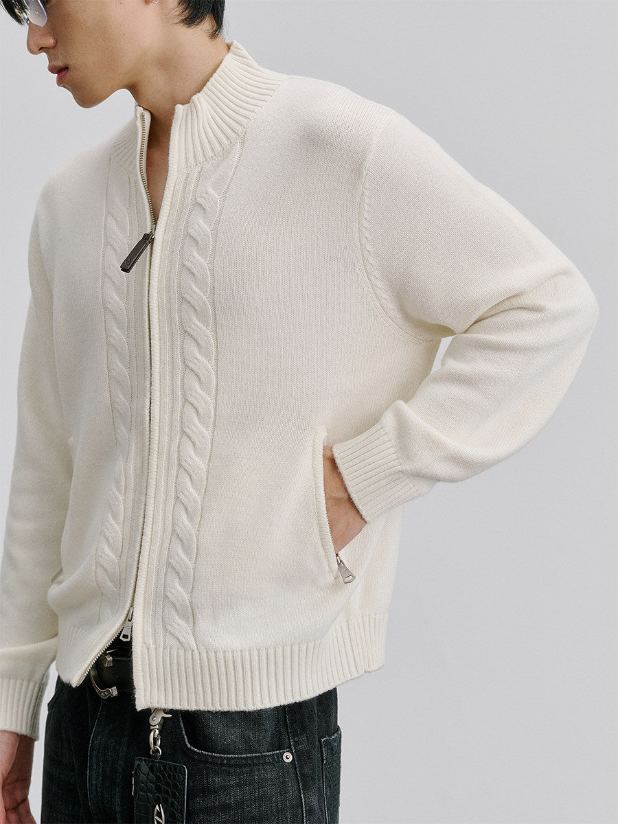 Warm Jacquard Cardigan