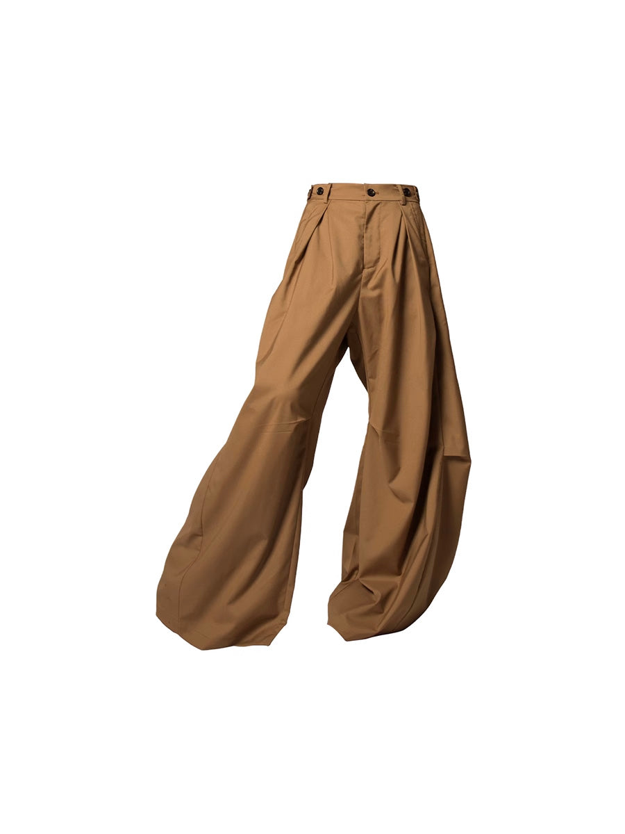 Loose-fitting scimitar silhouette Casual pants