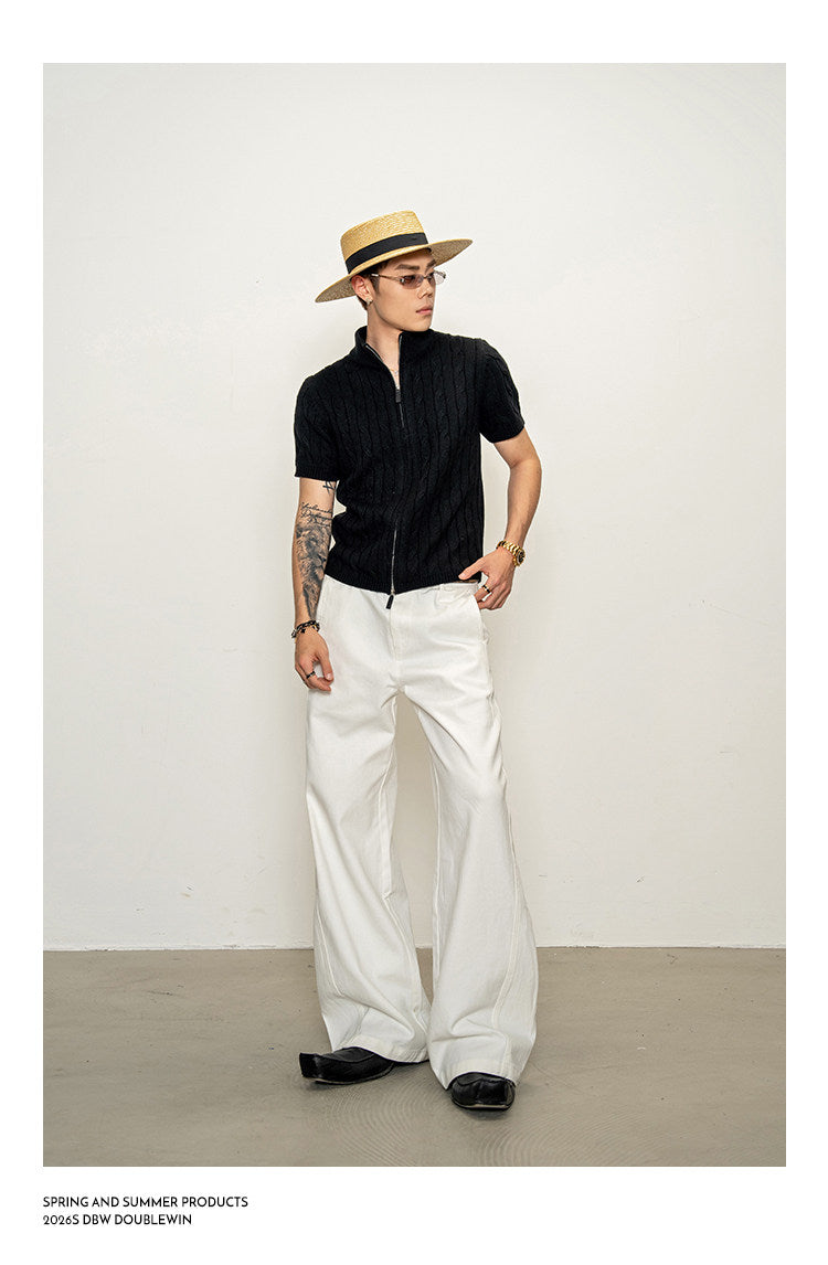 Stylish Straight-Leg White Jeans