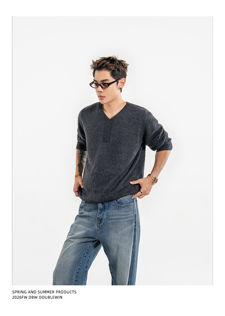 Wool V-neck Sweater