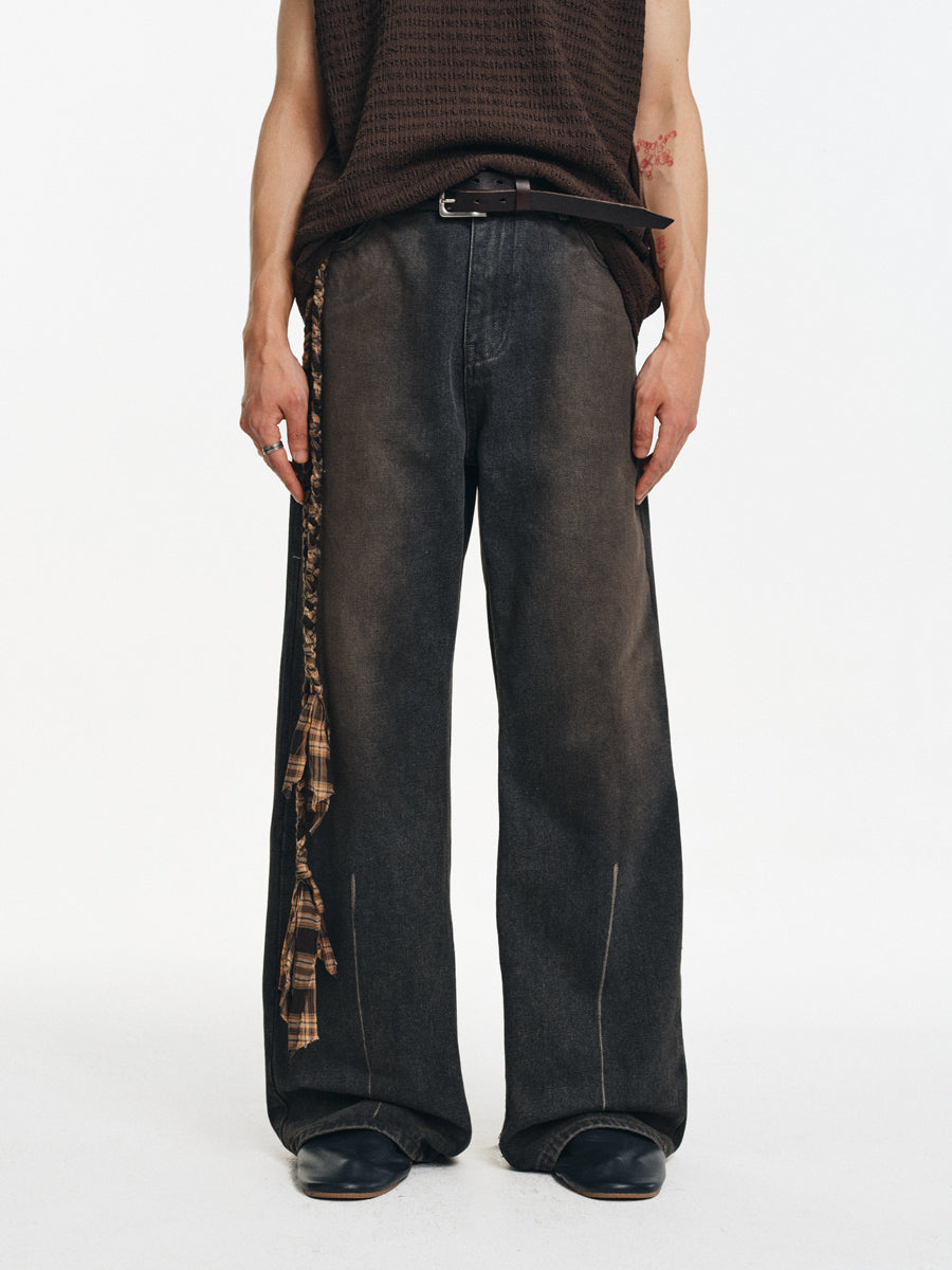 Distressed A-Line Jeans