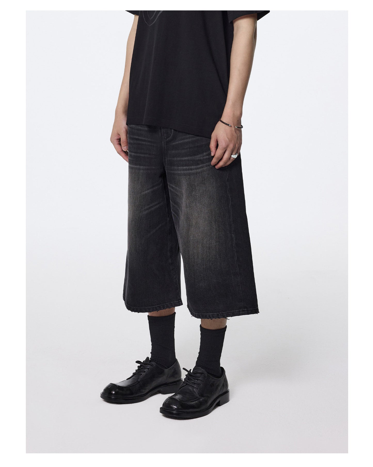 Retro Engineer Paris Button Denim Shorts