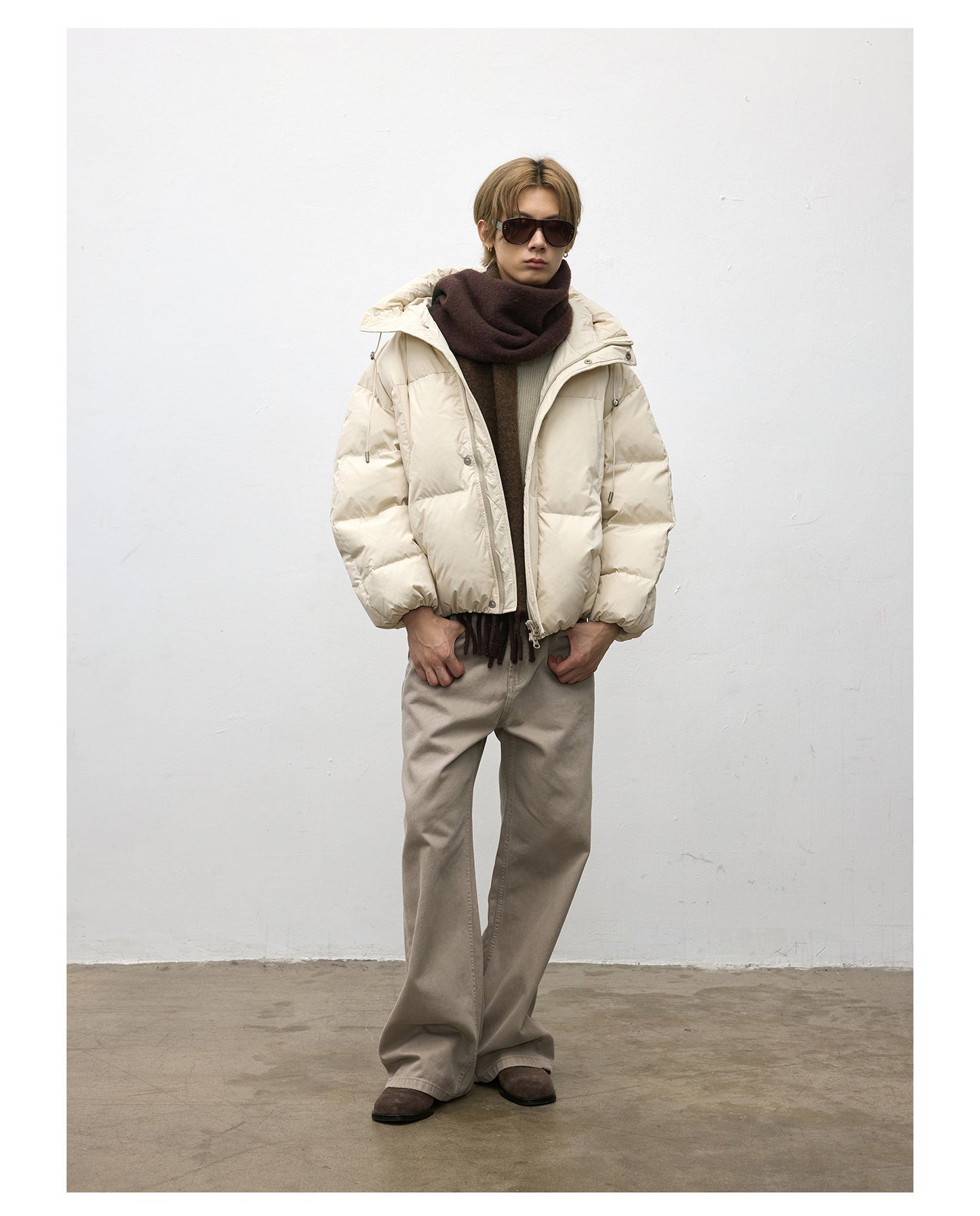 Hooded Split-Type Down Jacket