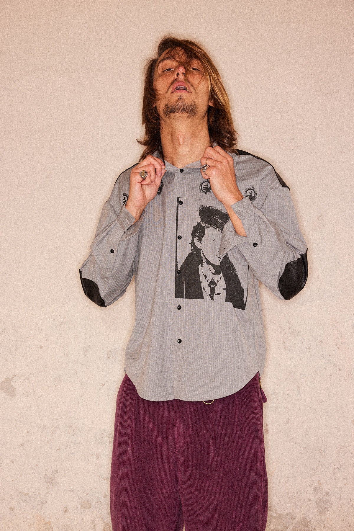 Patchwork Portrait Print Shirt