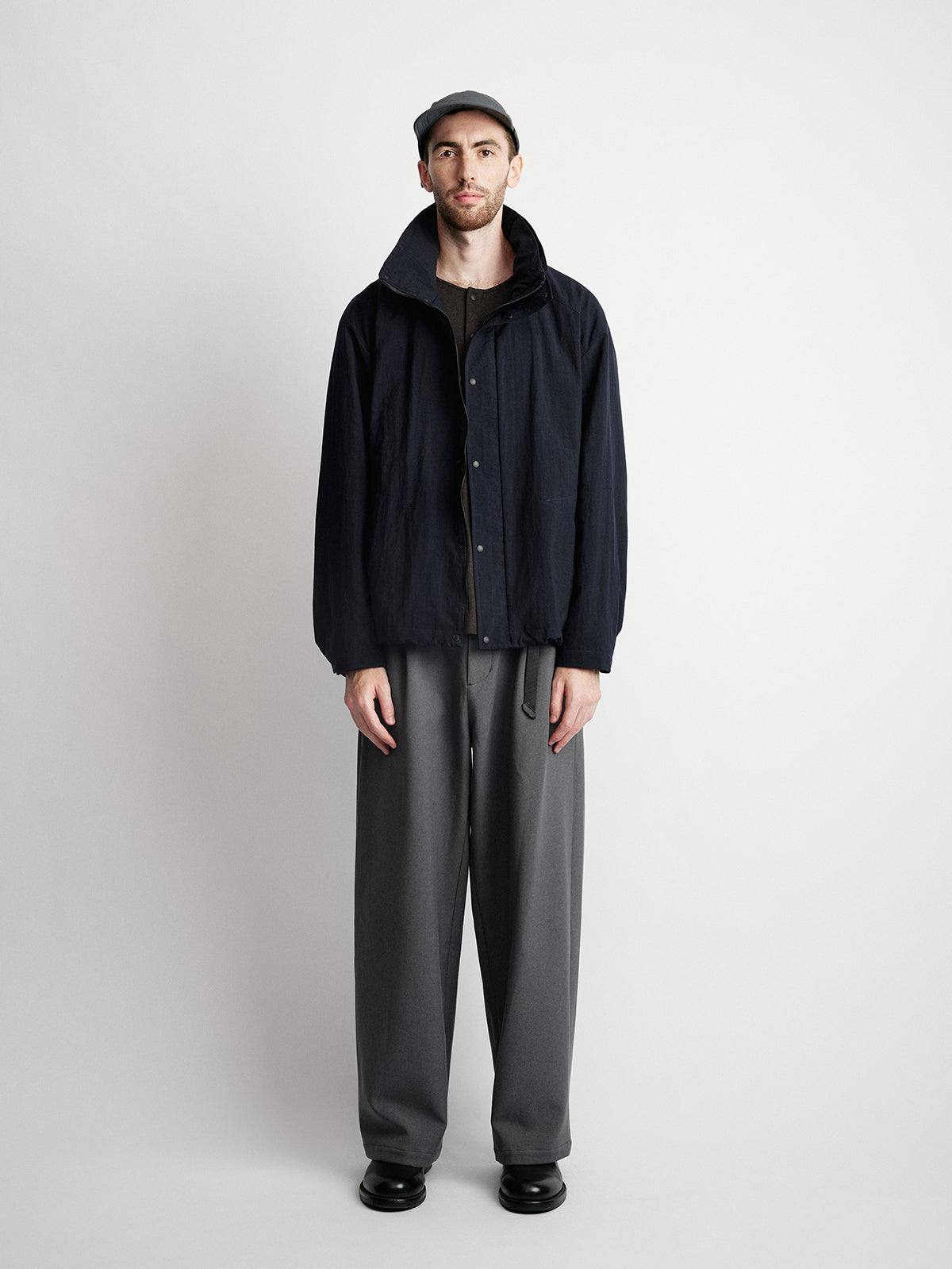 Stand Collar Hooded Jacket