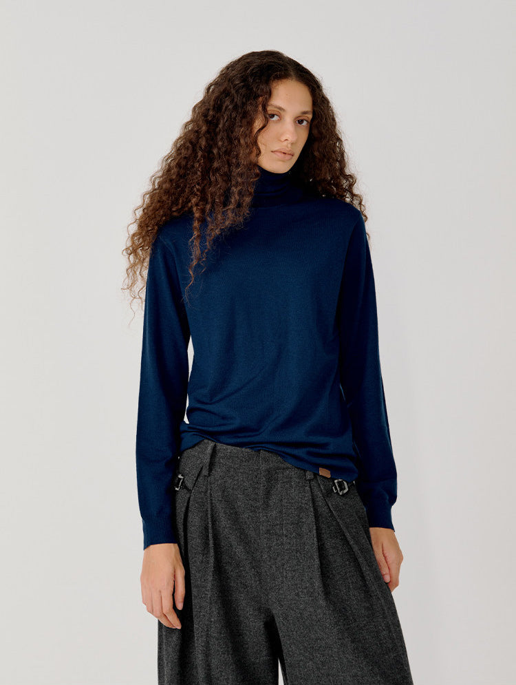 Merino Wool Turtleneck Sweater