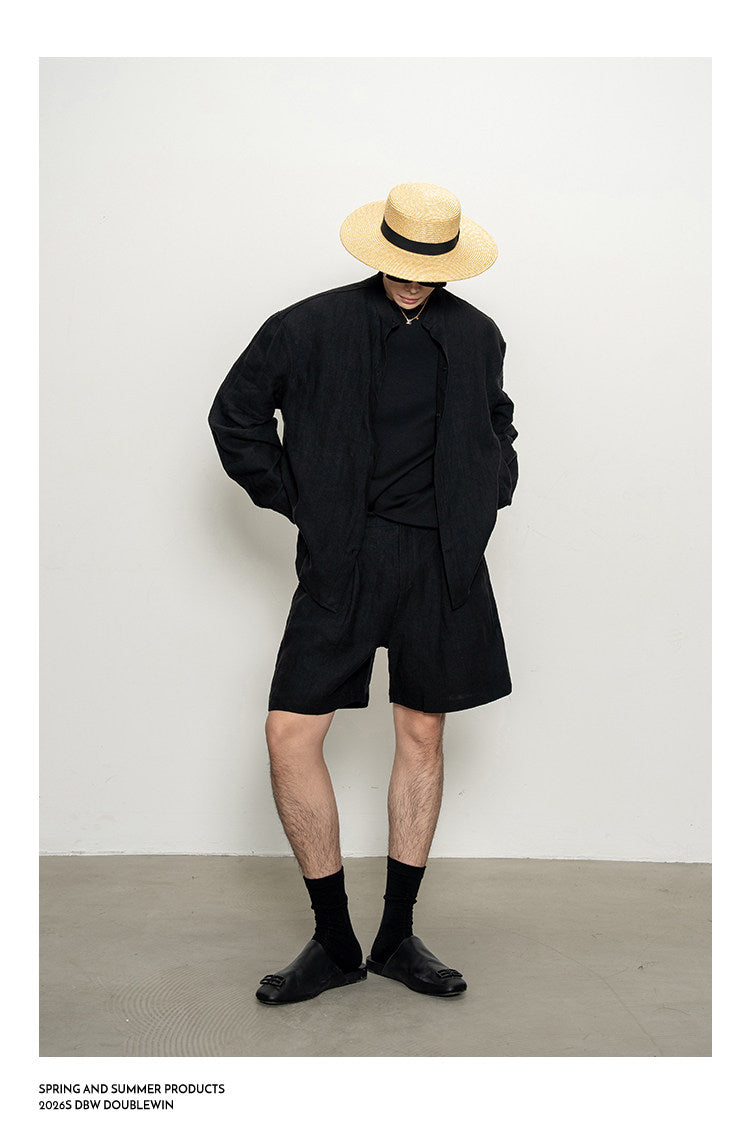 Relaxed-Fit Lightweight Linen Shirt Set