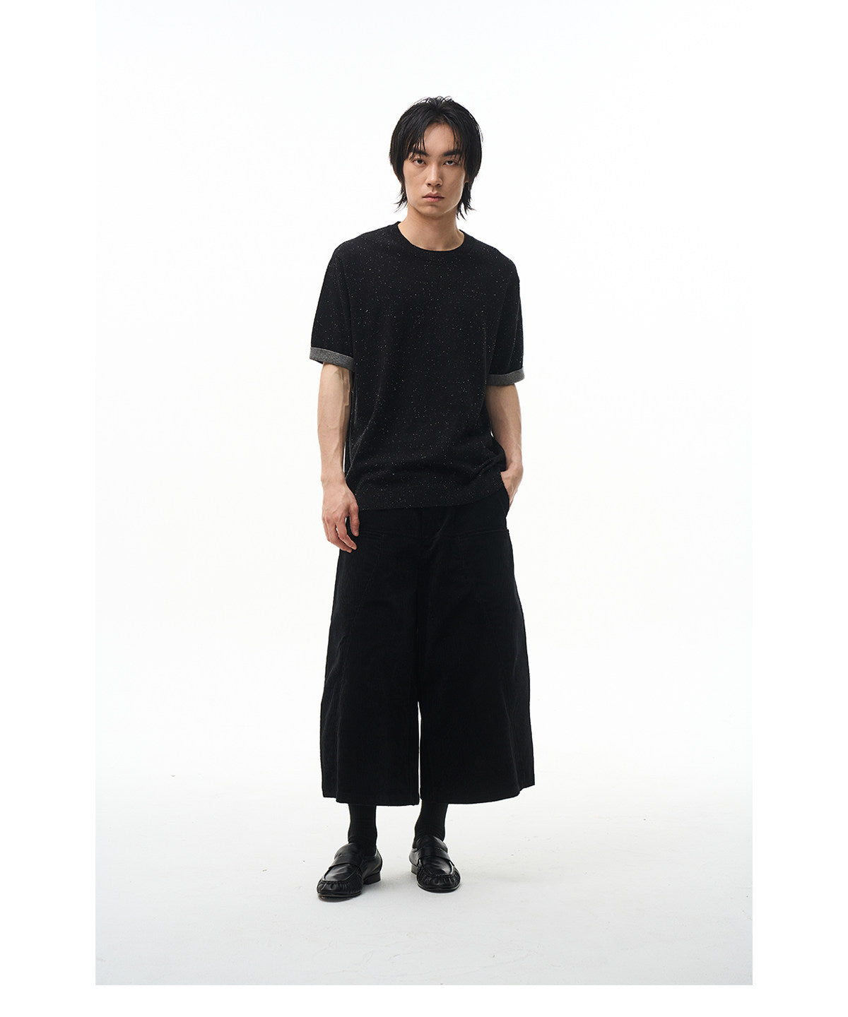Color-Point Knit Shirt
