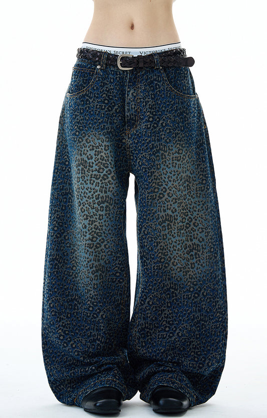 Leopard Print Shimmer Jeans