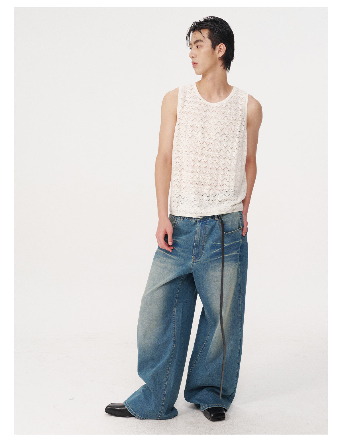 Ripple Wide Leg Jeans