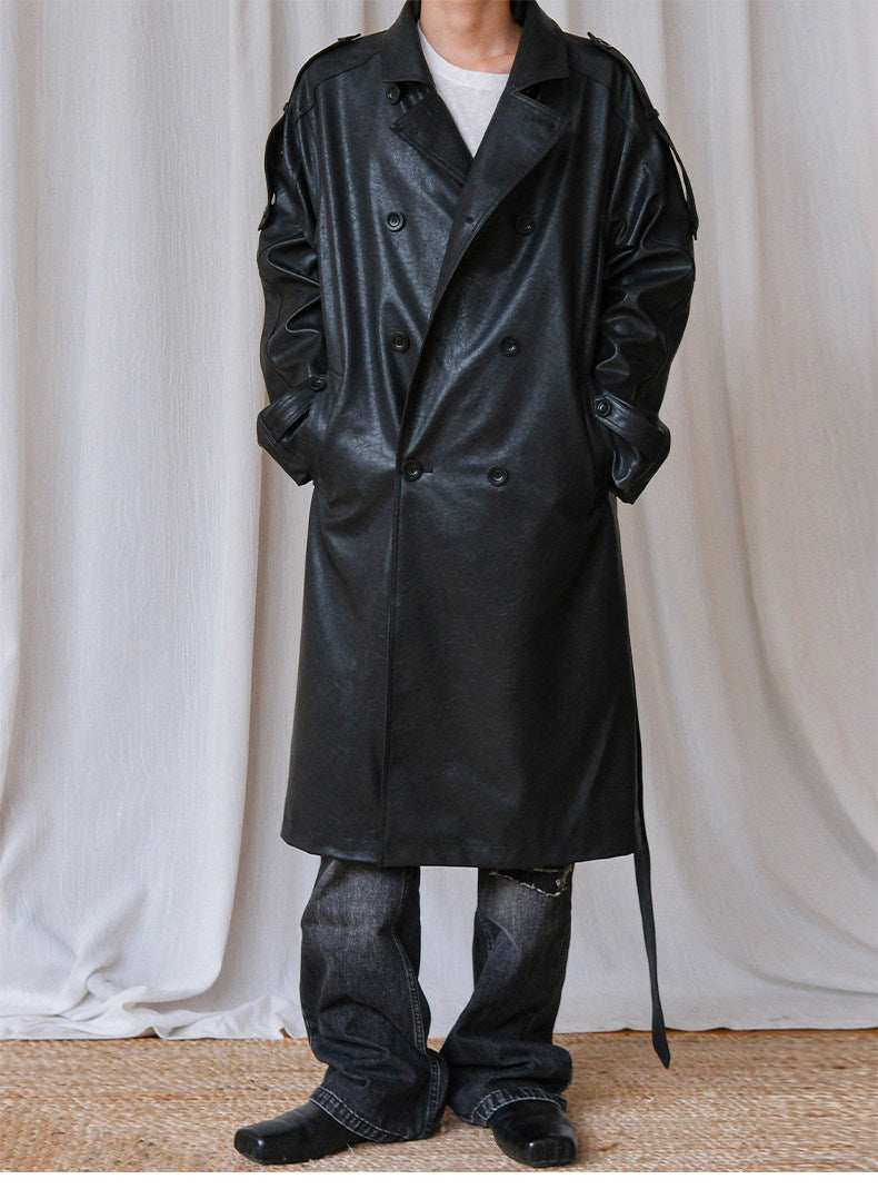 Double-breasted trench coat