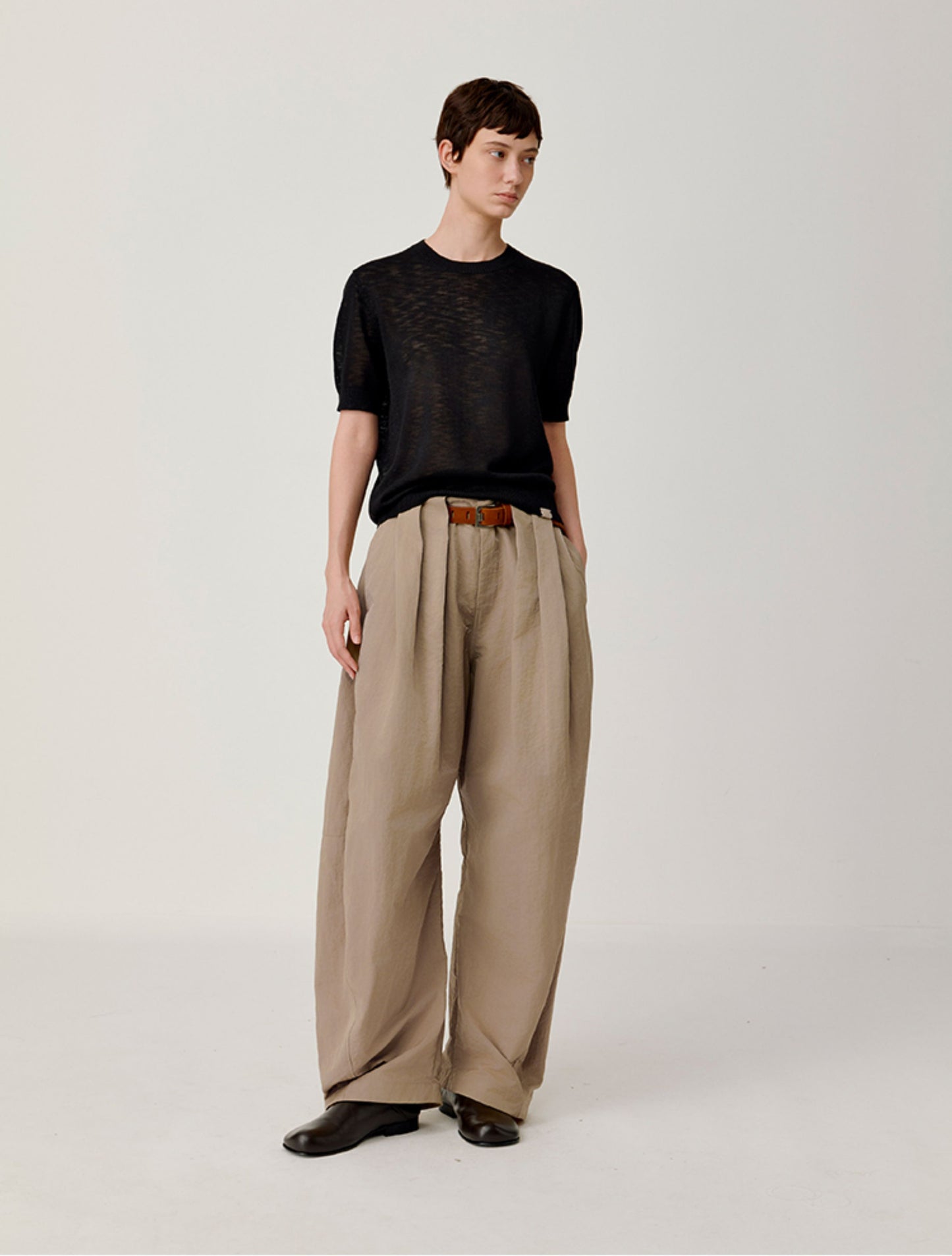 Pleated Waist Casual Pants