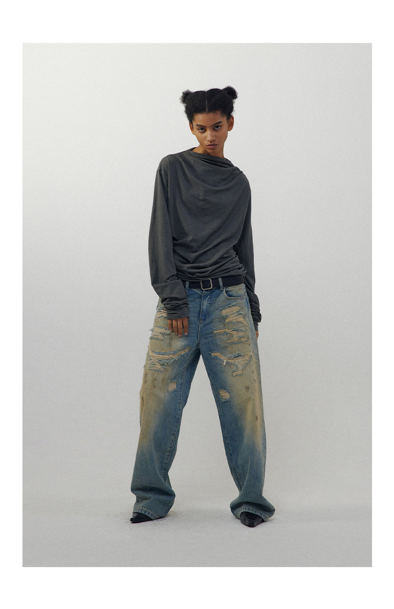 Stacked Pleated T-Shirt