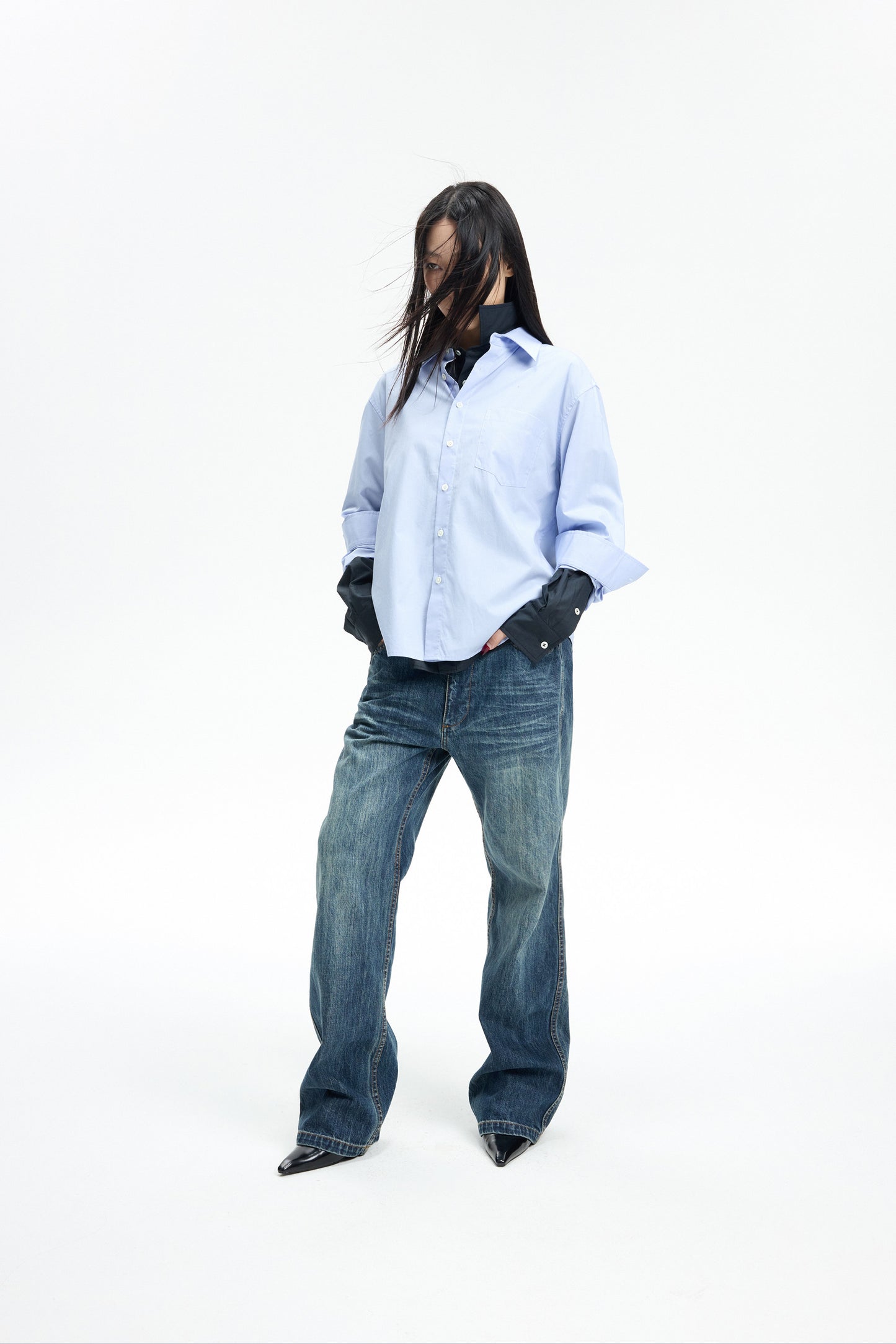 Wash Straight-Leg Jeans