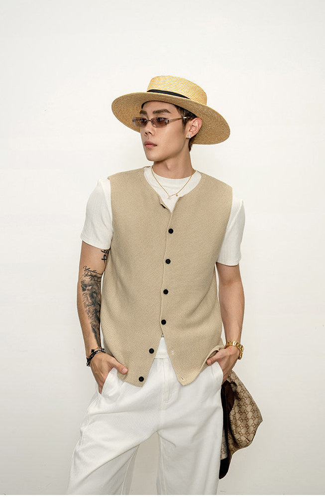 Breathable knit vest