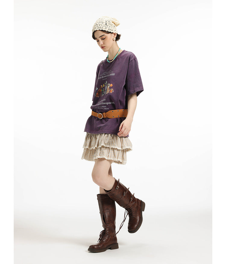 Washed printed T-shirt