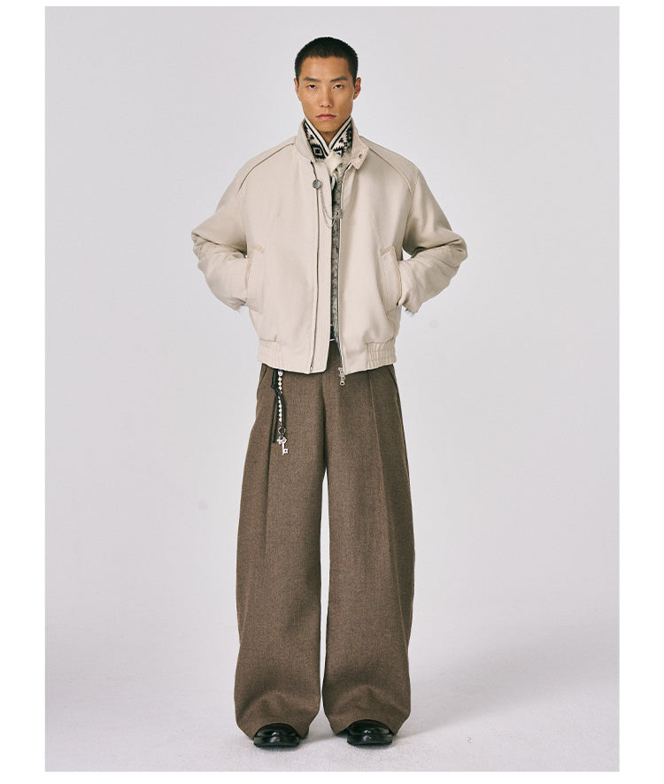 Stand Collar Embroidered Jacket