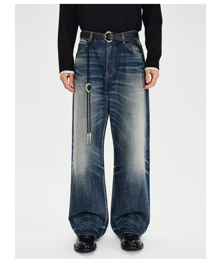 Embroidered Washed Jeans