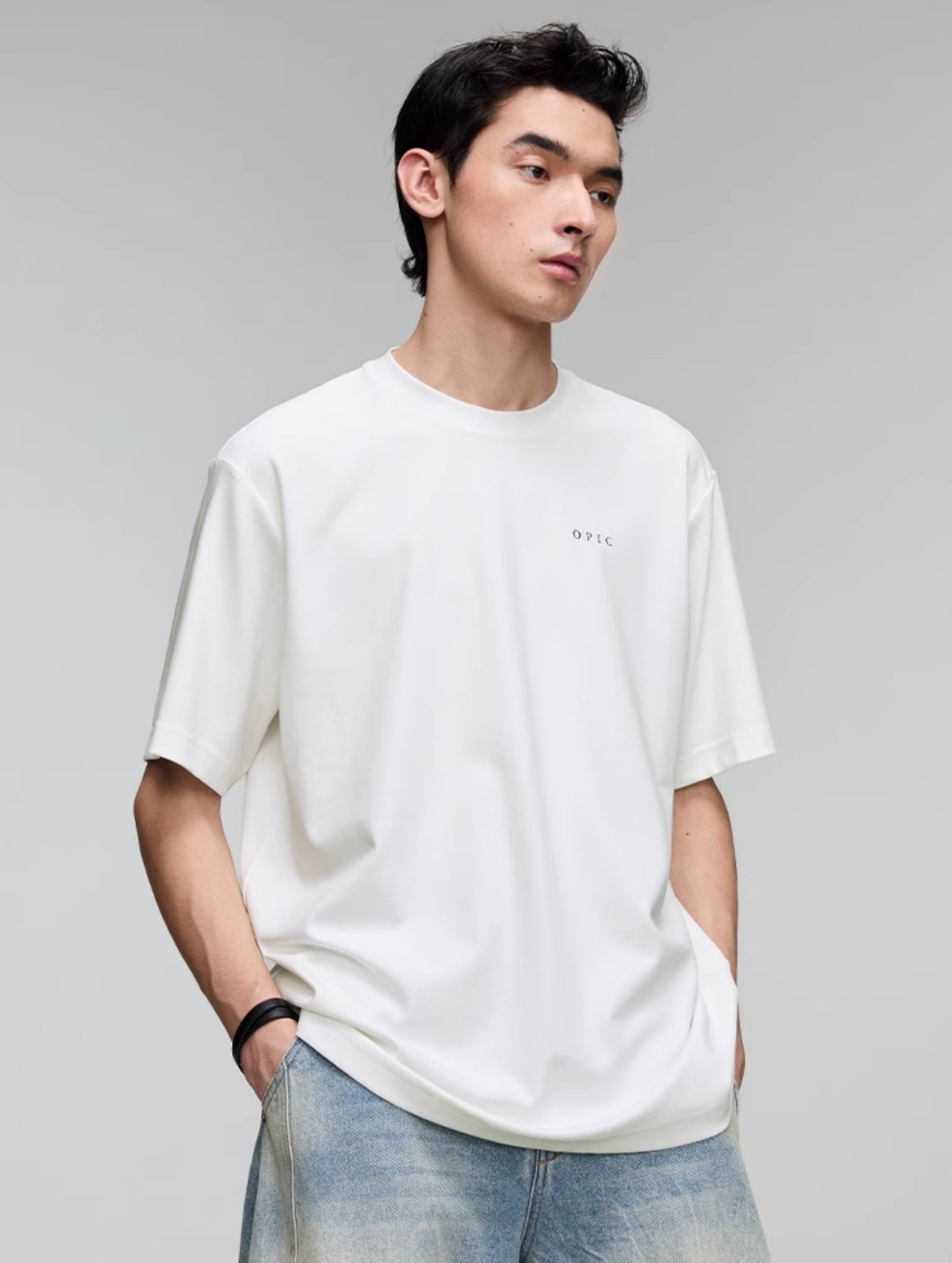 Round Neck Logo Print T-Shirt