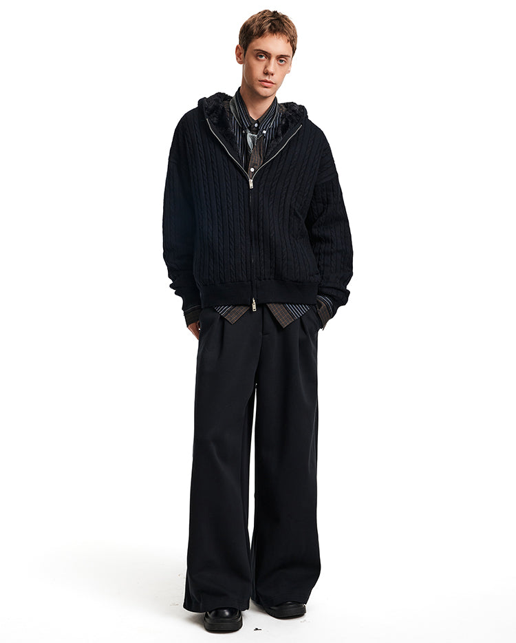 Relaxed Style Knit Jacket