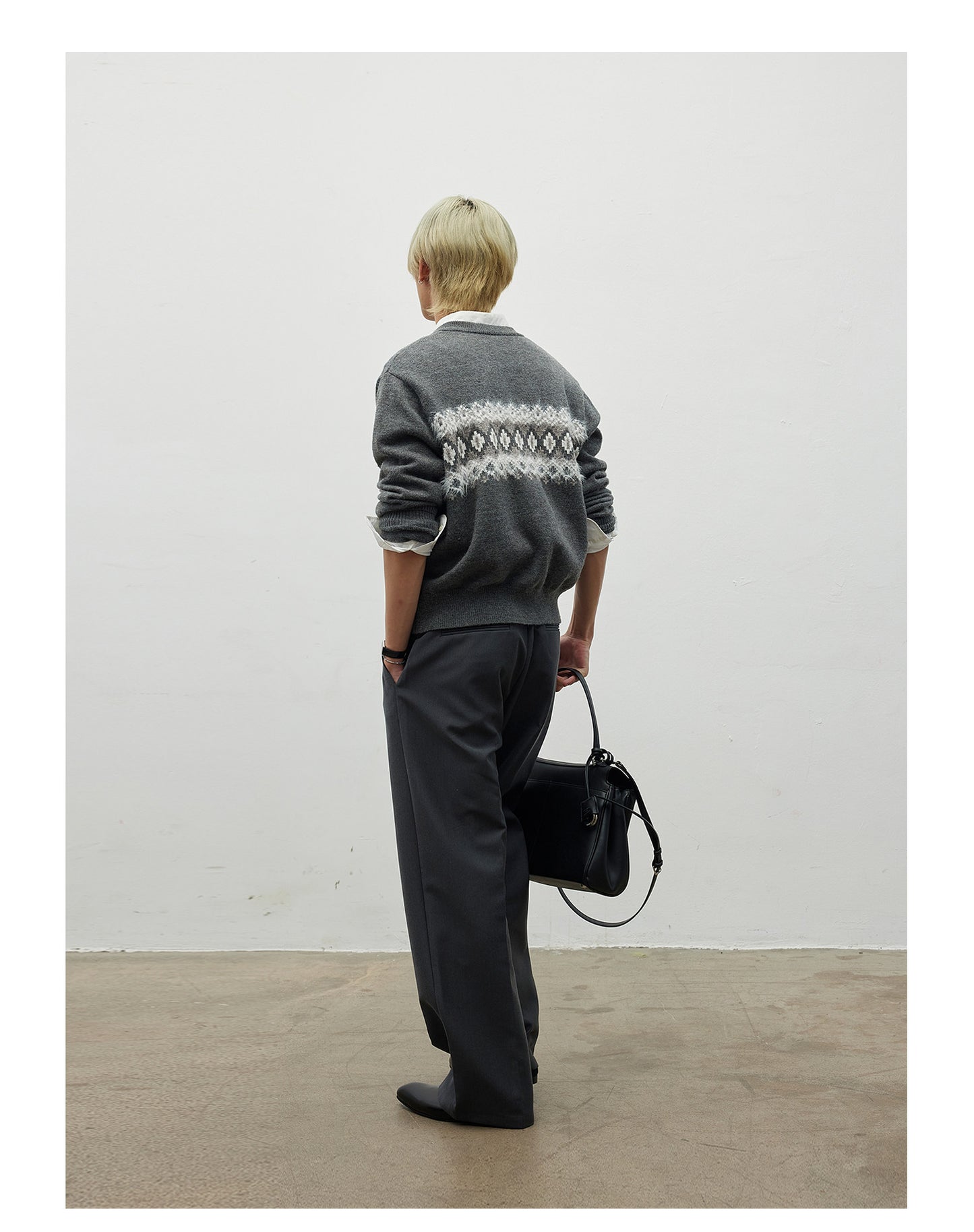 Jacquard Knit Cardigan