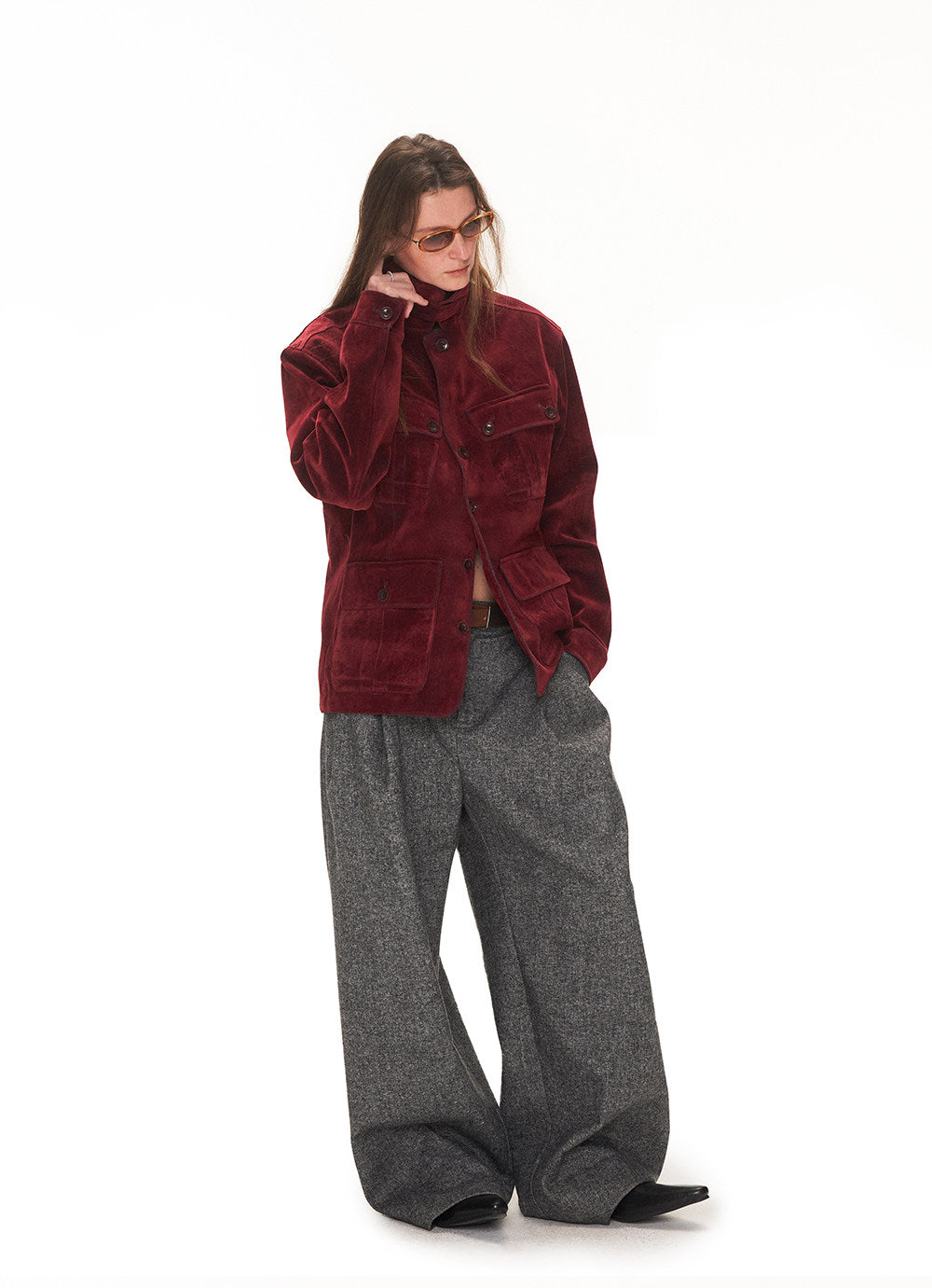 Multi-Pocket Stand-Collar Jacket