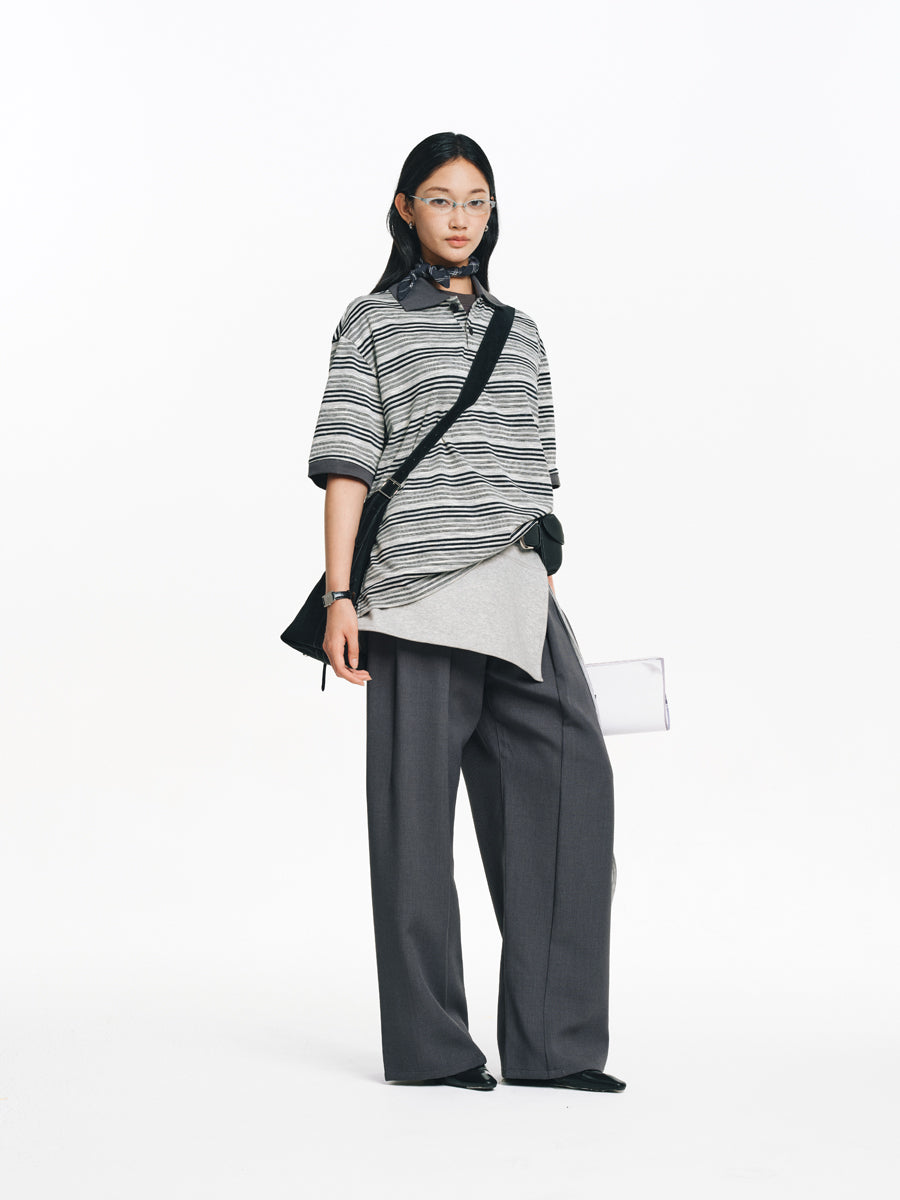 Drop Shoulder Polo Shirt