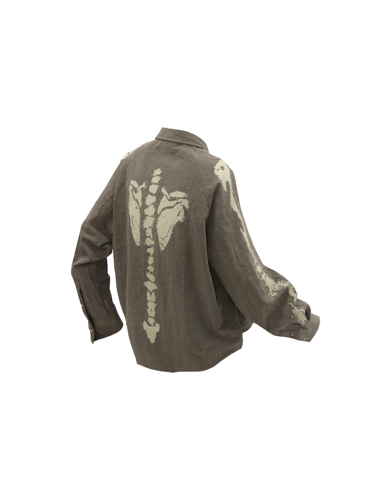 Rock-Style Rivet-Button Oversized Shirt