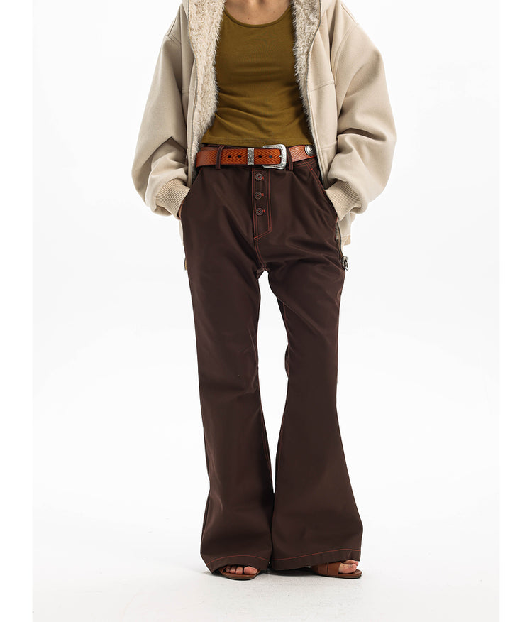 Mid-waist personalized casual pants