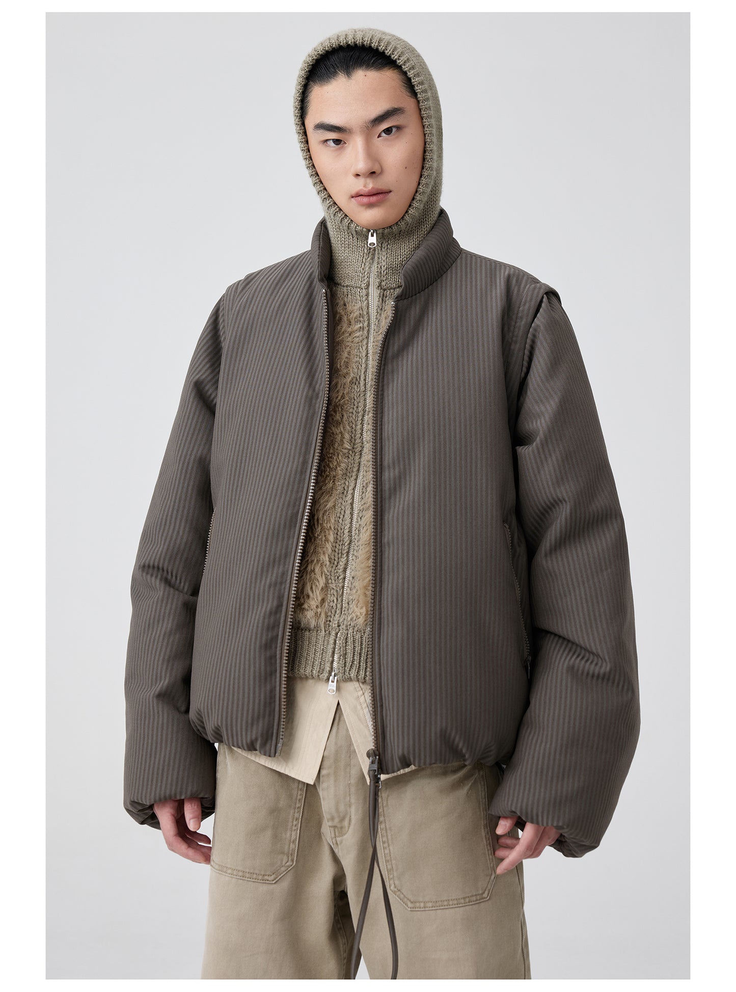 Detachable Sleeve Down Jacket