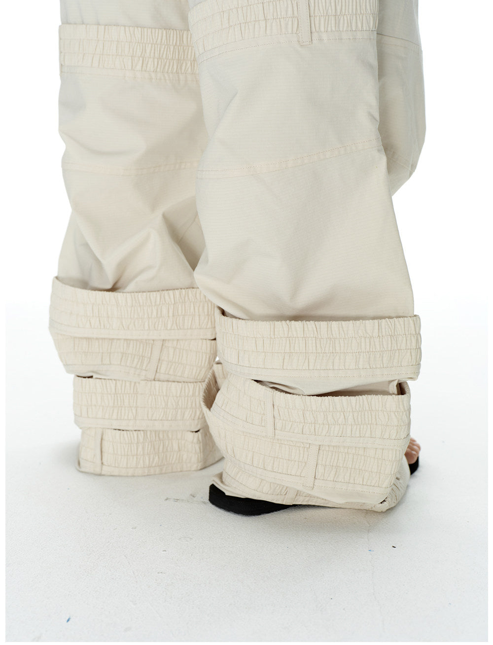 Retro-Style Multi-Waistband Color-Block Cargo Pants