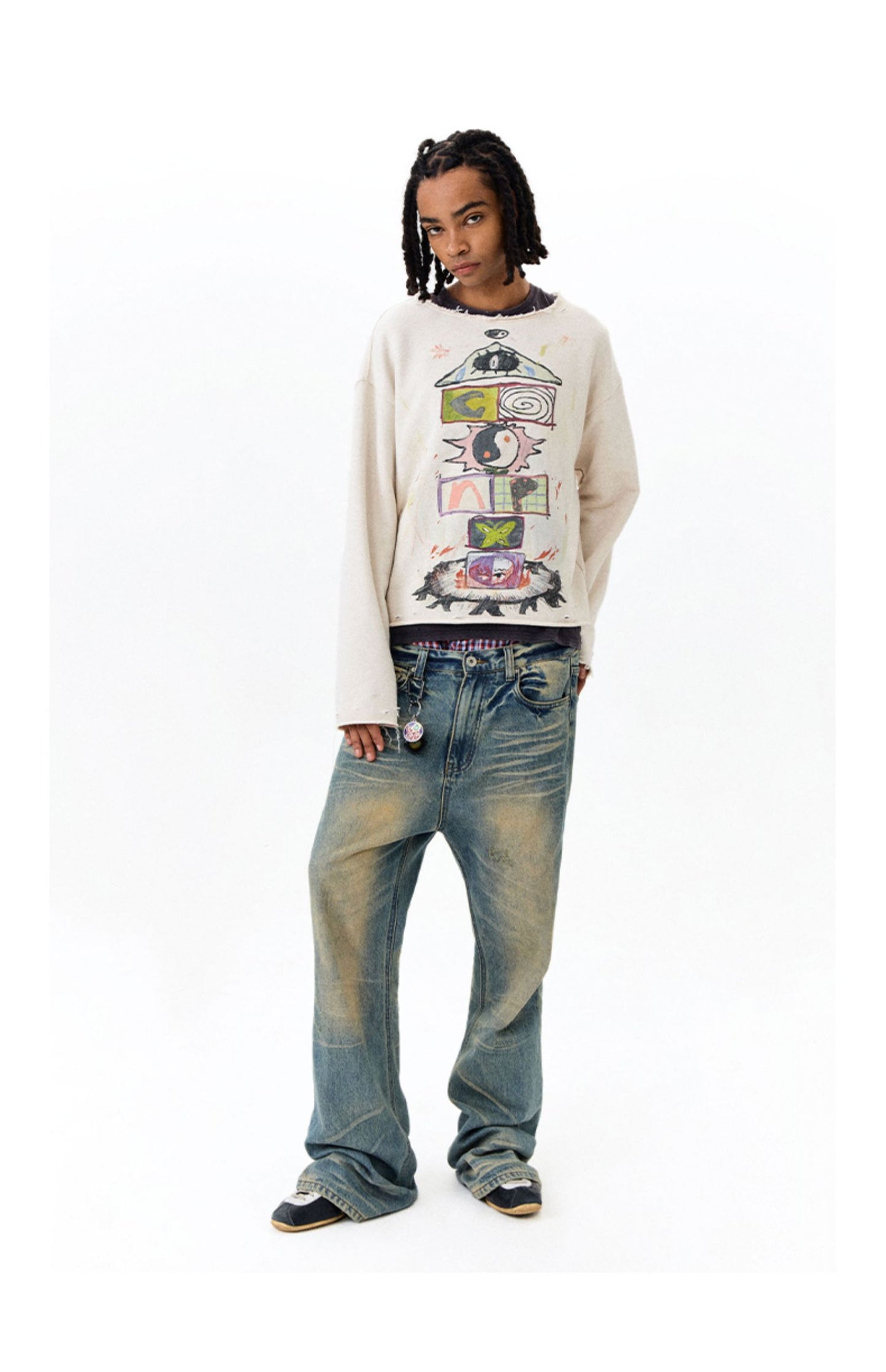 Printed Round Neck Sweatshirt