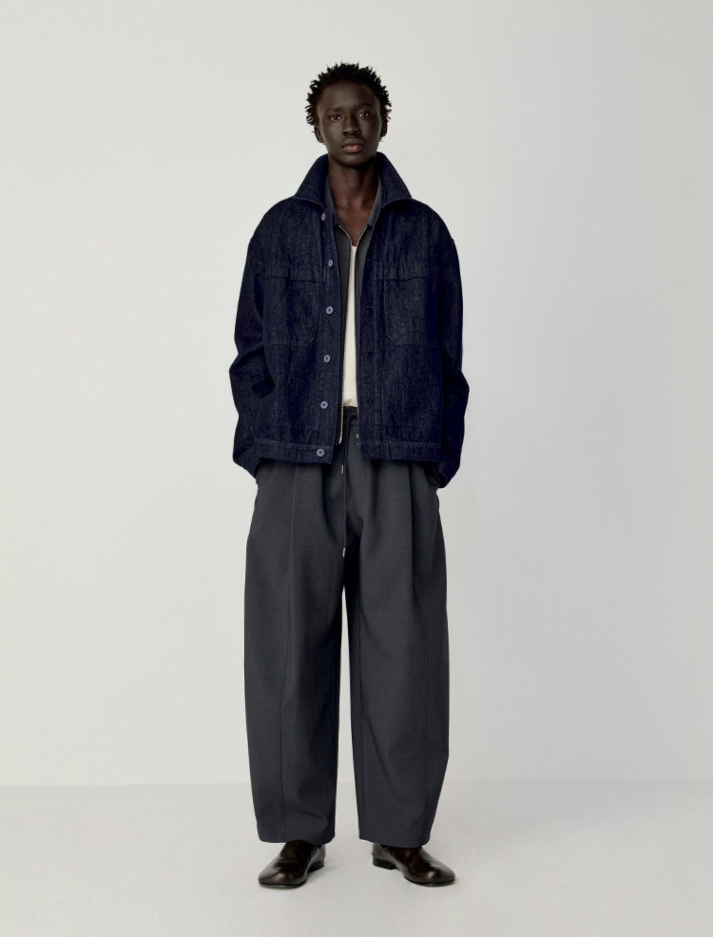 Double patch pocket denim jacket