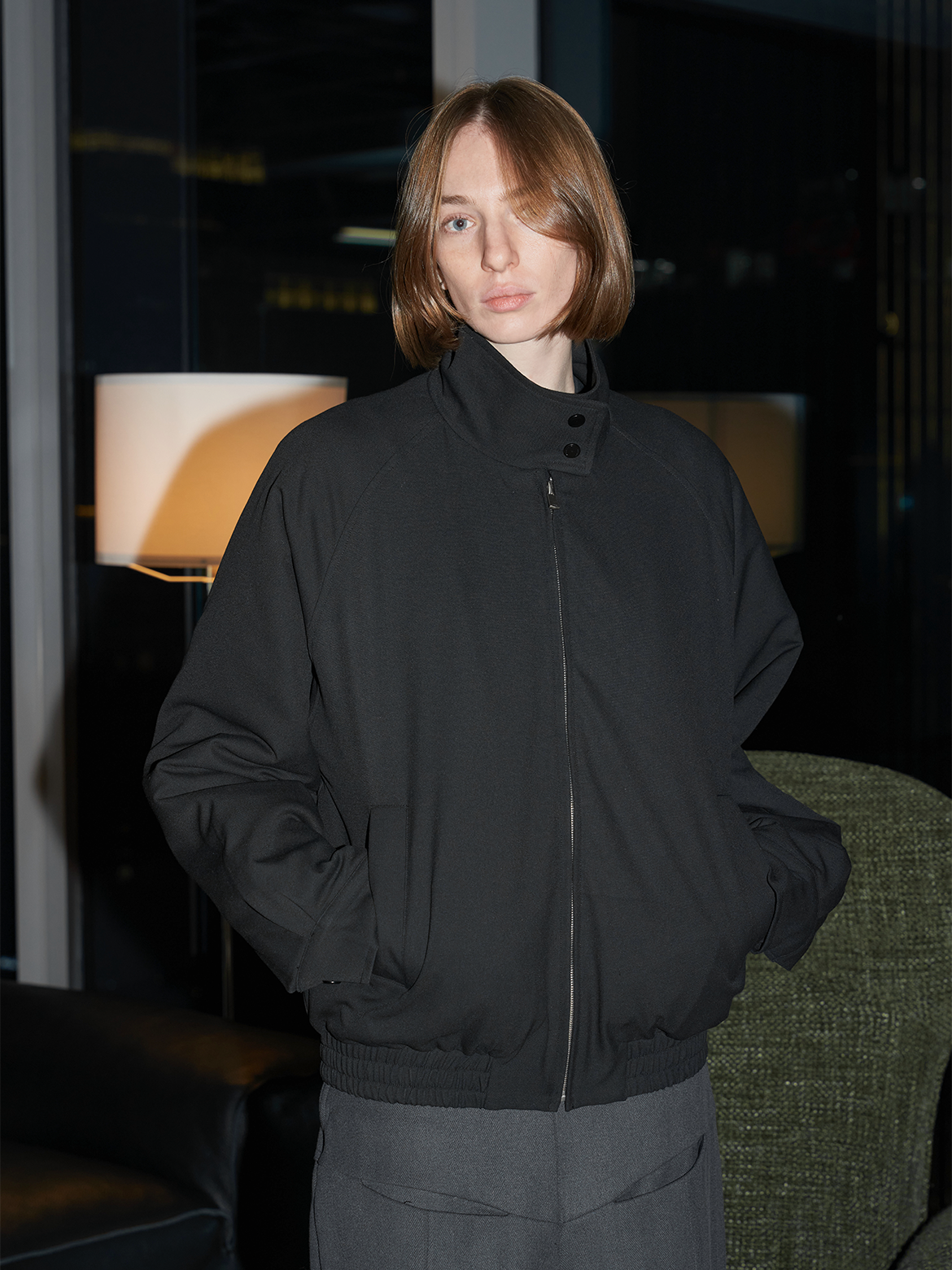 Raglan-Cut Quilted Jacket