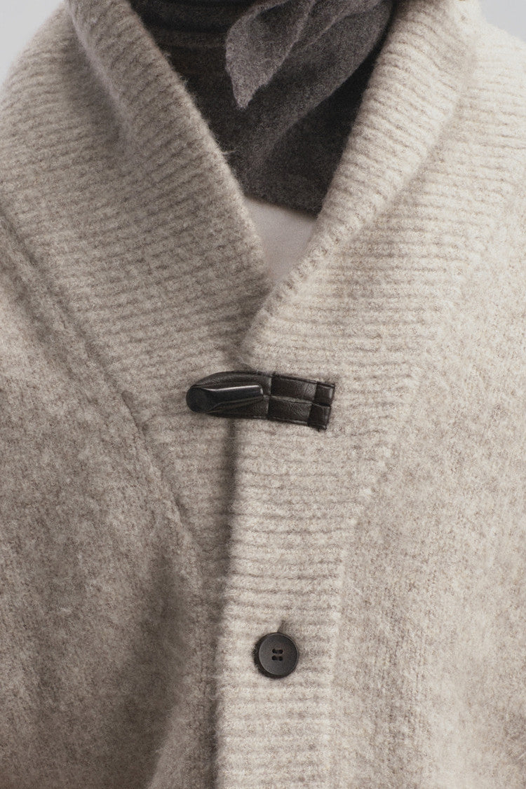 Loose-fitting Short Knit Cardigan