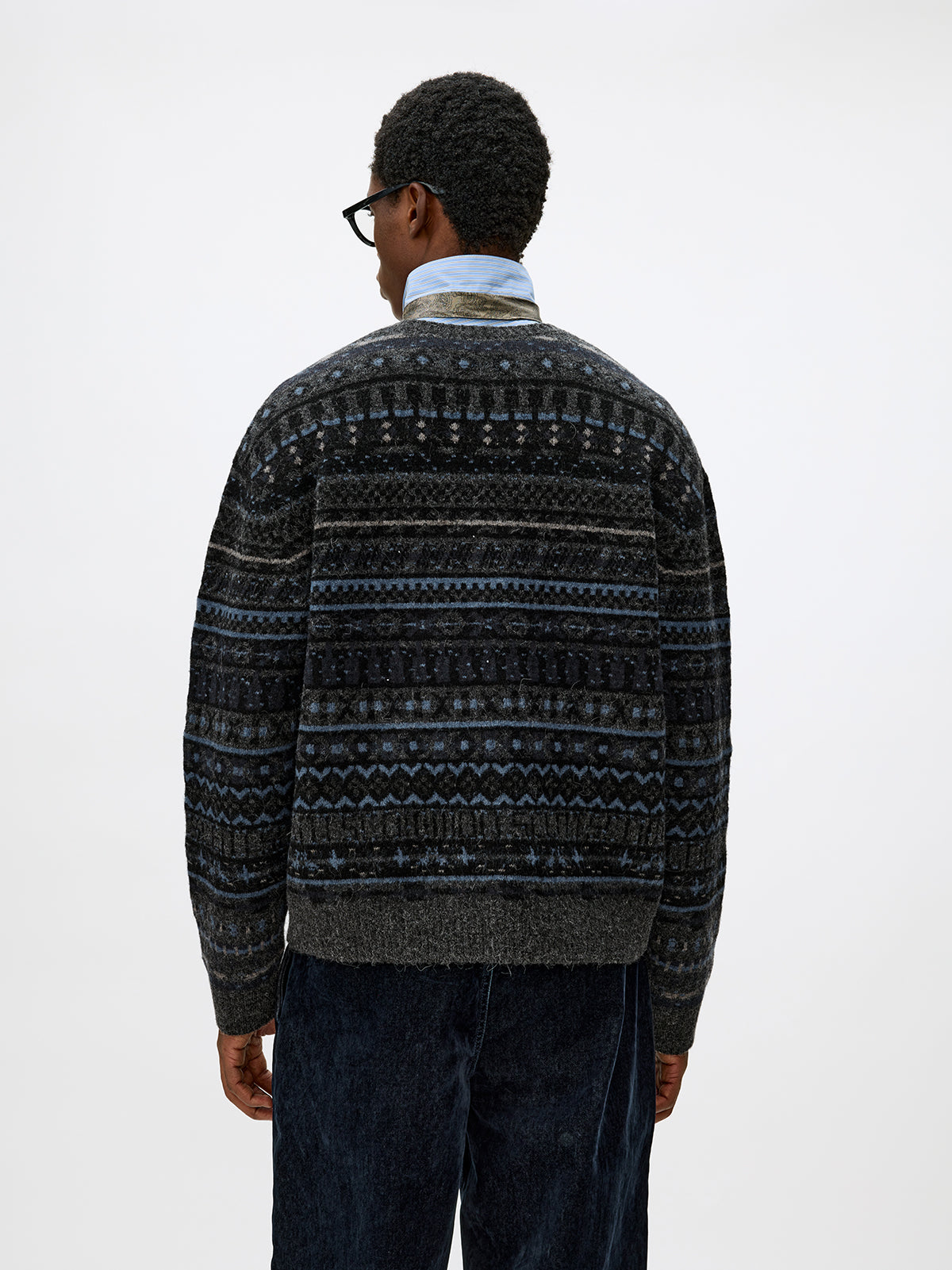 Crew Neck Button-Down Cardigan