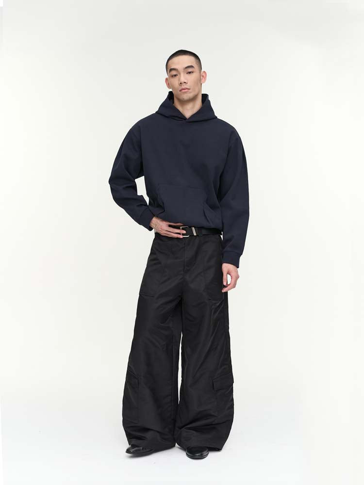 Nylon loose silhouette casual pants