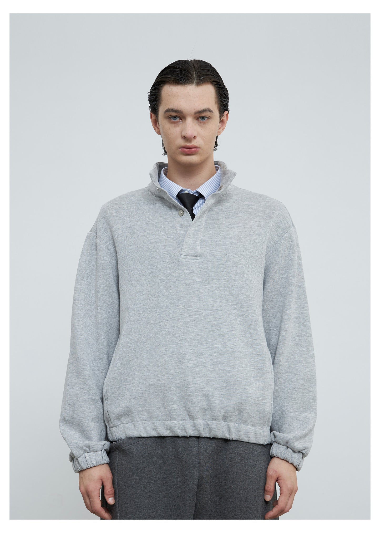 Loose Stand Collar Sweatshirt