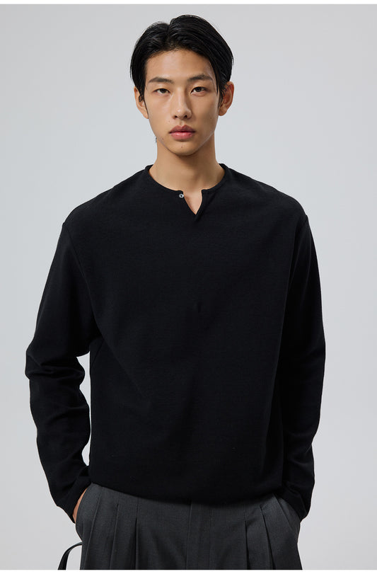 Single-button T-shirt