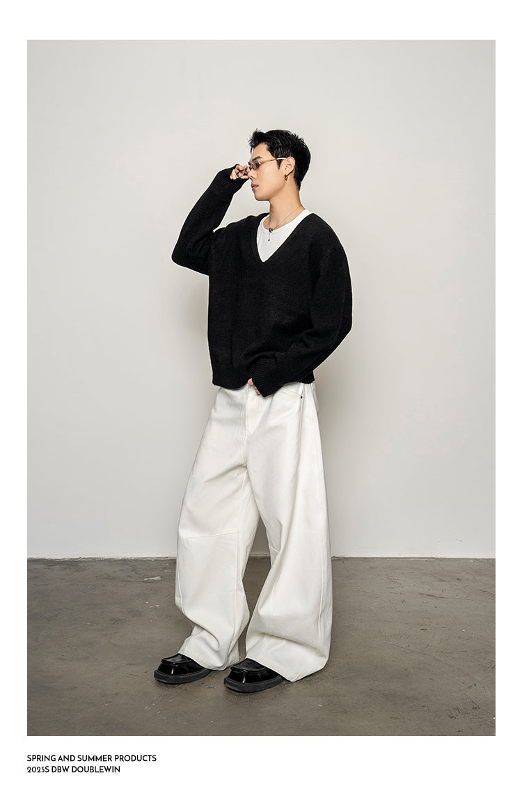 High-Waisted Casual Pants