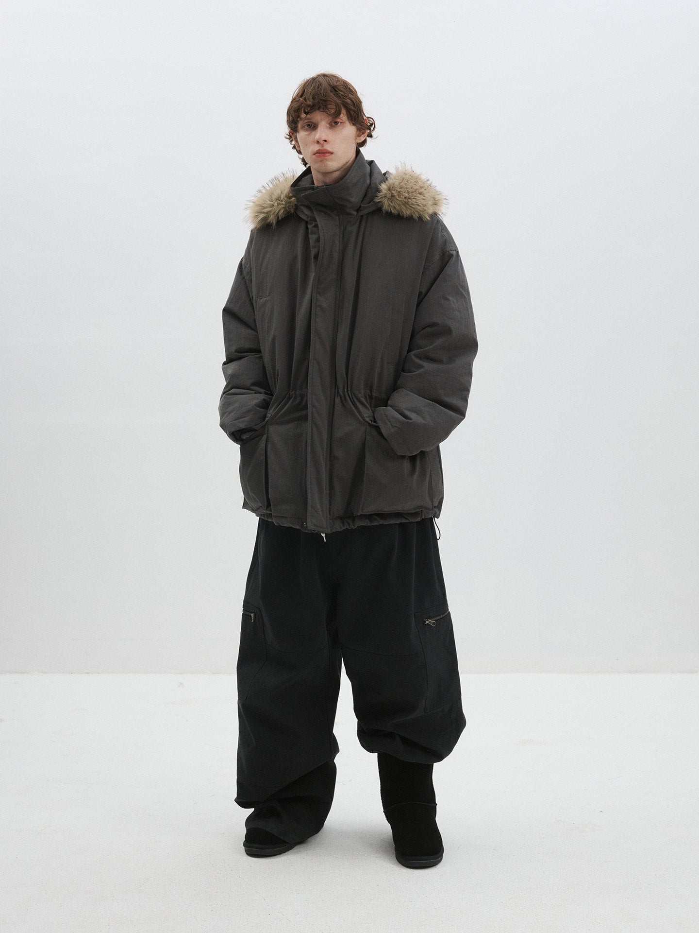 Casual Pants with Elastic Drawstring