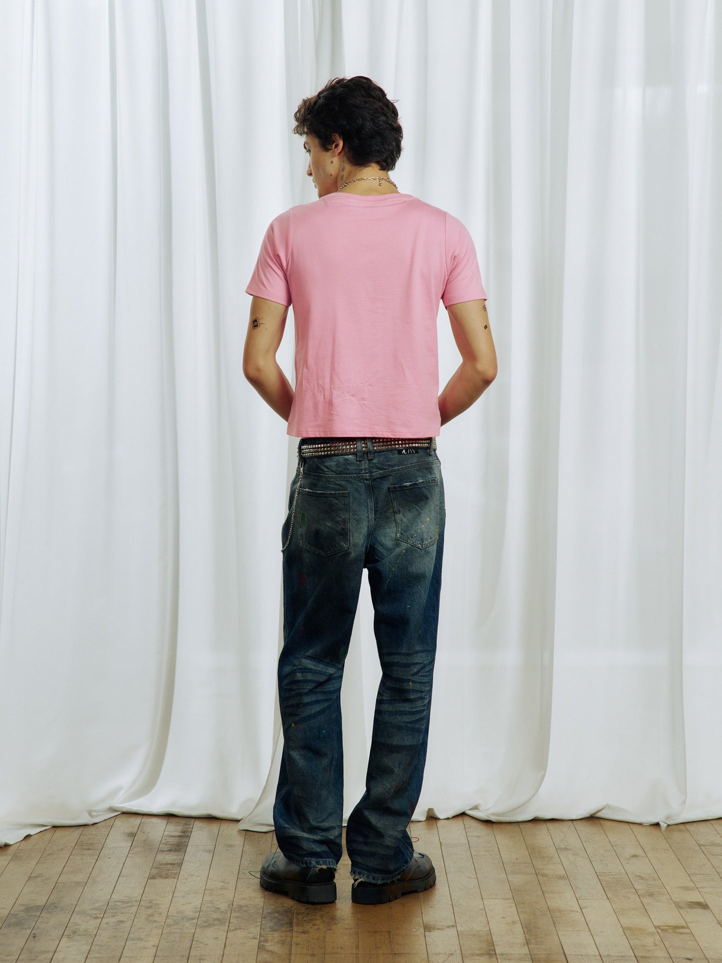 Powder Print Splash Ink T-Shirt